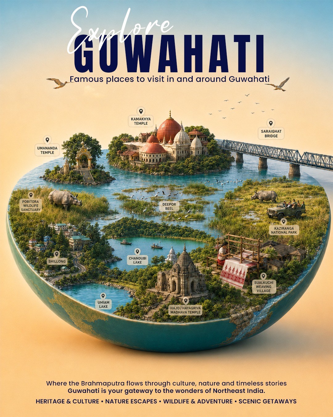 Attractions in and around Guwahati